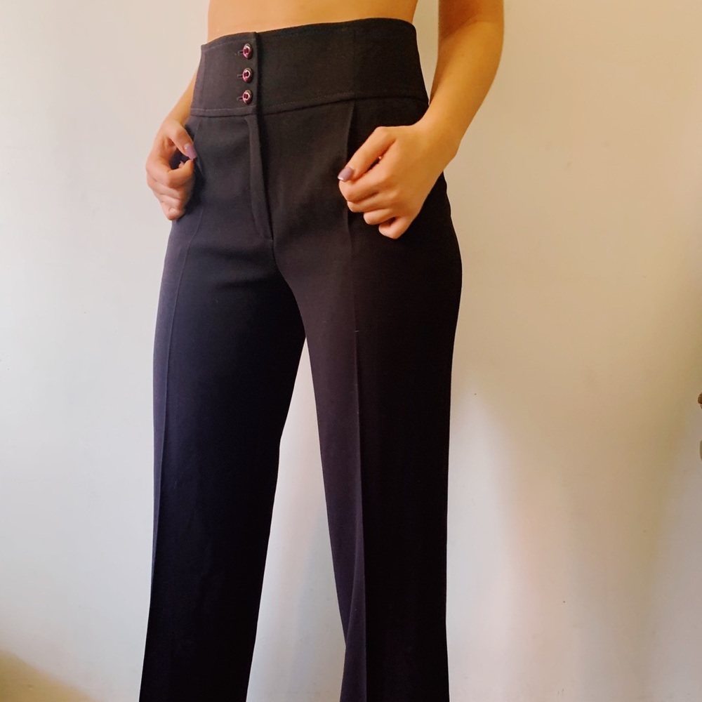 NWOT Escada high-wasted dark purple pants